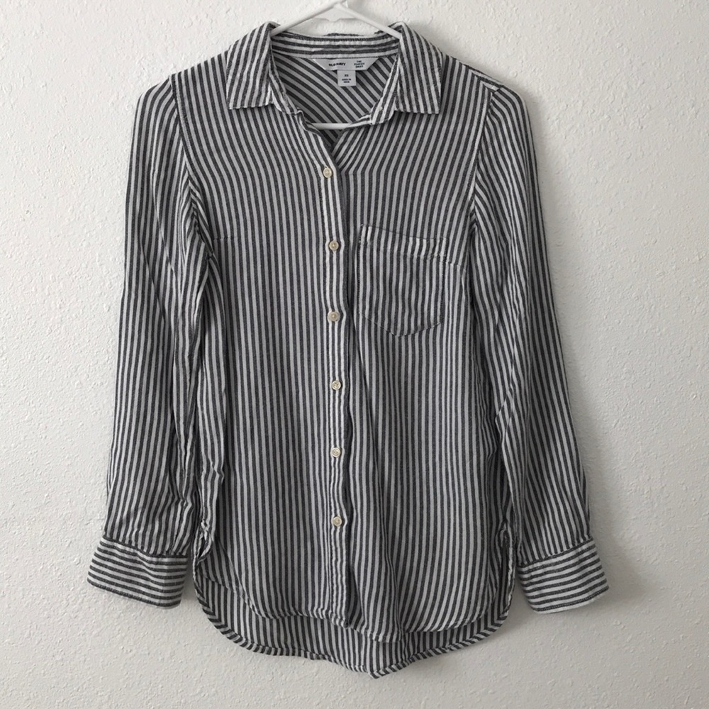soft striped button down